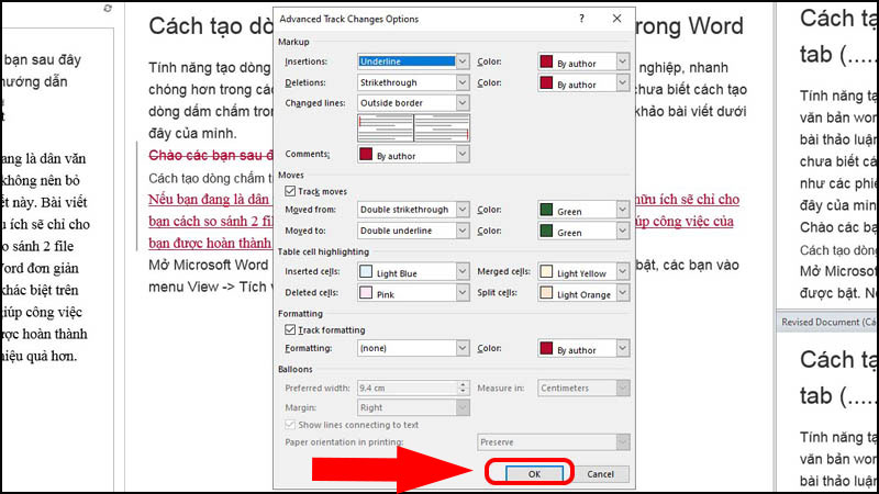 Chỉnh sửa các lựa chọn